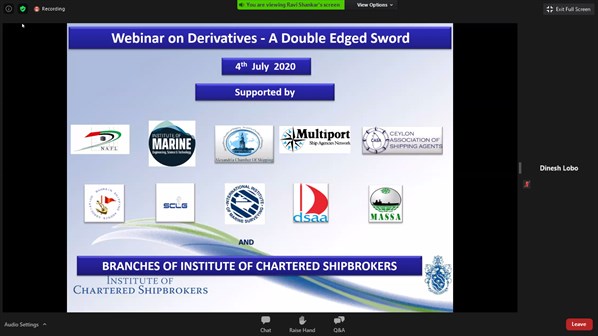 Middle East Silver Jubilee Webinar Series on "Derivatives - A Double Edged Sword" 4th July 2020 - REPORT 